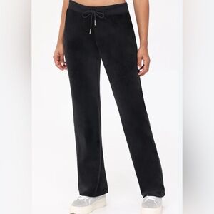 RARE *Y2K* Juicy Couture black velour track pants women’s size small